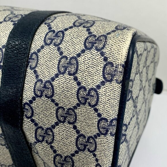 VTG GUCCI Speedy Boston Shoulder Handbag GG Navy Accessory Collection - Picture 16 of 16